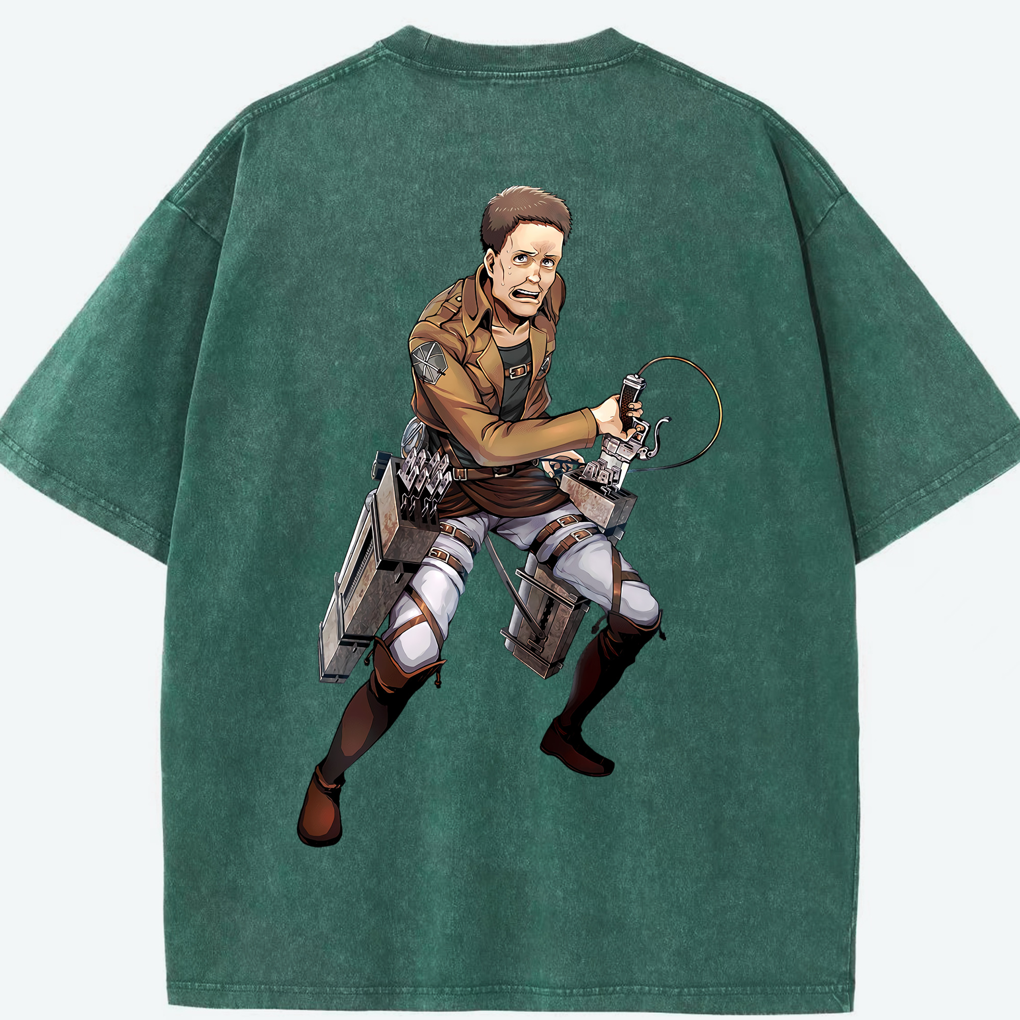 （画像用） 進撃の巨人 Attack on Titan 綿100% ヴィンテージ風 半袖Tシャツ（背面プリント）